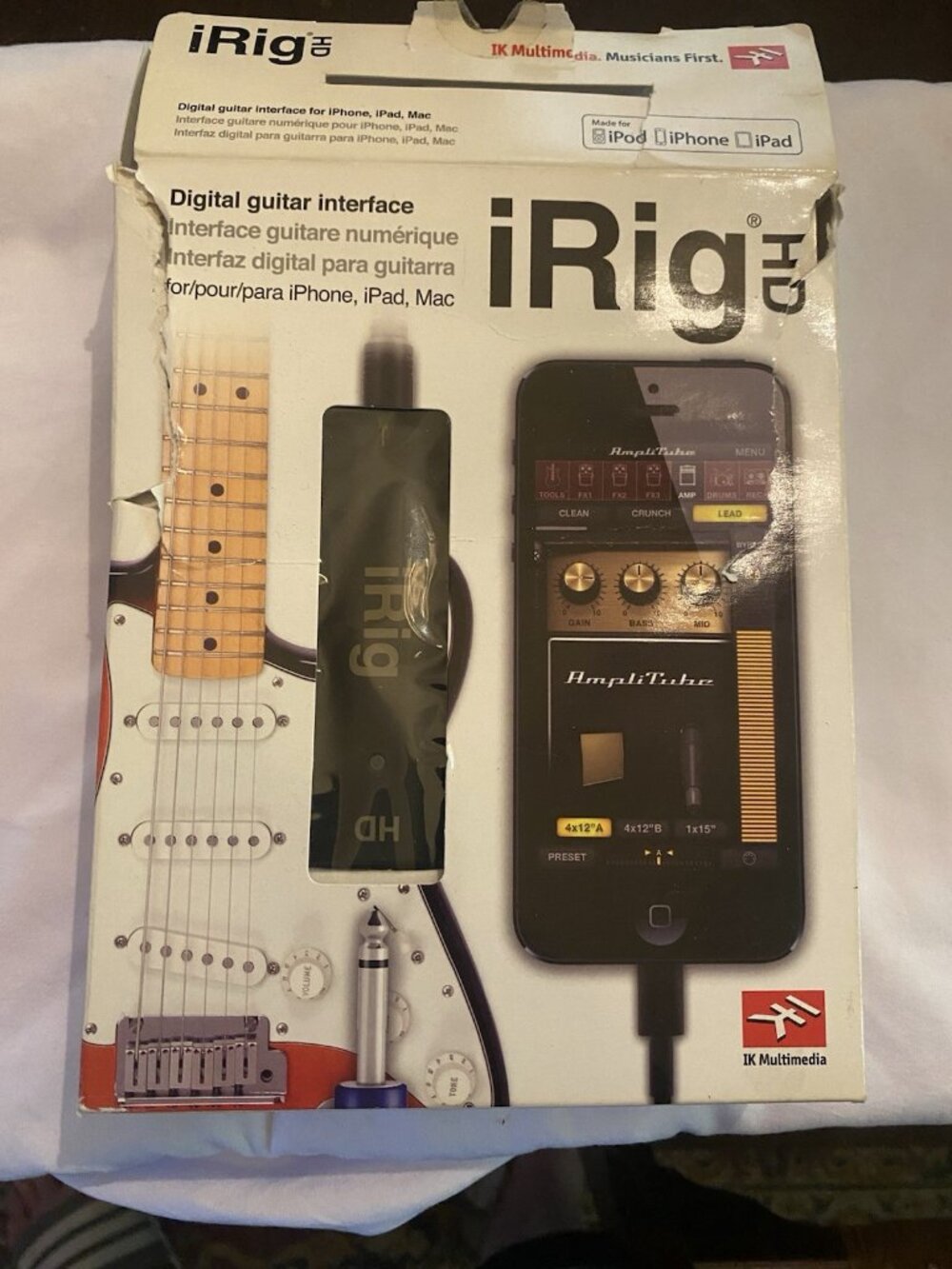 iRig HD Guitar Interface Used Open box With Manuals Tested Works *No Cables*